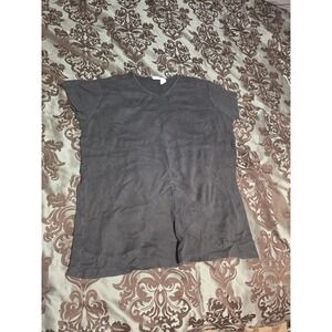 In Due Time maternity Large Black Shirt 100% Cotton
